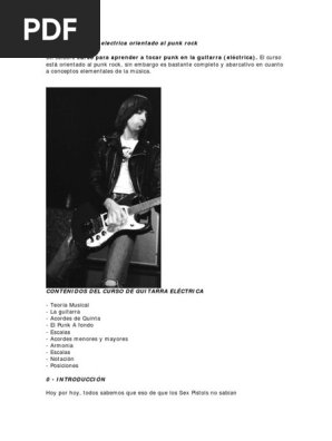 Curso Guitarra PunkRock PDF Acorde Música  Notación musical 