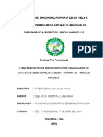 Caracterizacion de Residuos Solidos Domiciliarios de La Localidad de Hermilio Valdizan