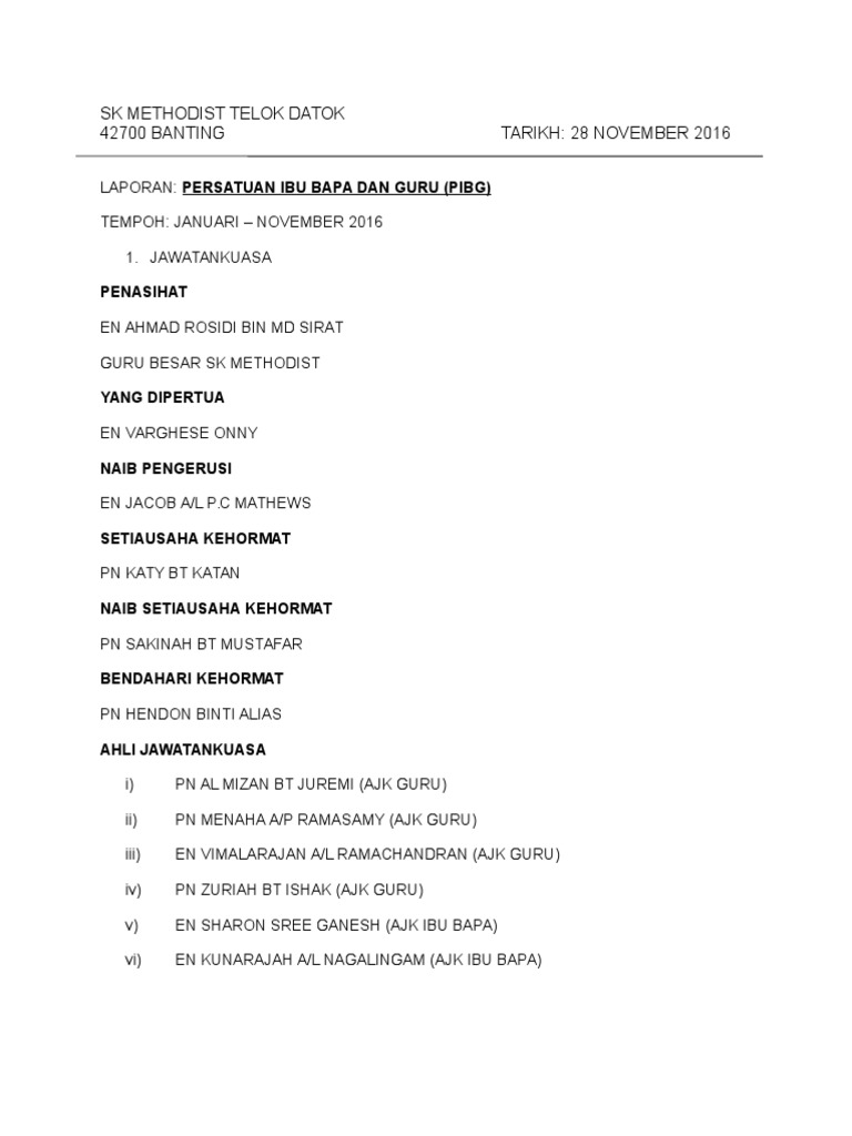 Contoh Laporan Pibg Pdf