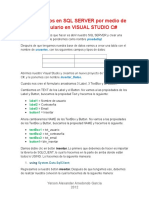 Insertar Datos en SQL SERVER Por Medio de Un Formulario en VISUAL