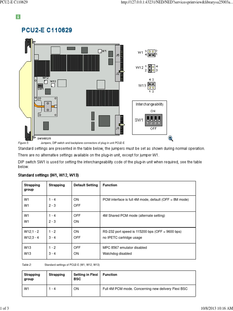 Jumper Setting PCU2E C110629 Electrical Engineering Computer