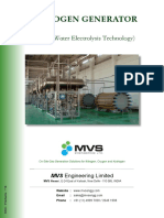 110 MVS Hydrogen Generator Product Catalogue