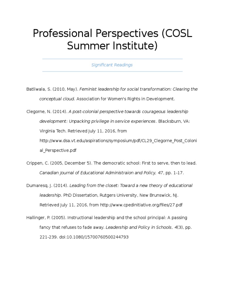 Insights on Educational Leadership | PDF