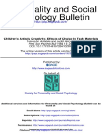 Psychology Bulletin Personality and Social: Children's Artistic Creativity: Effects of Choice in Task Materials