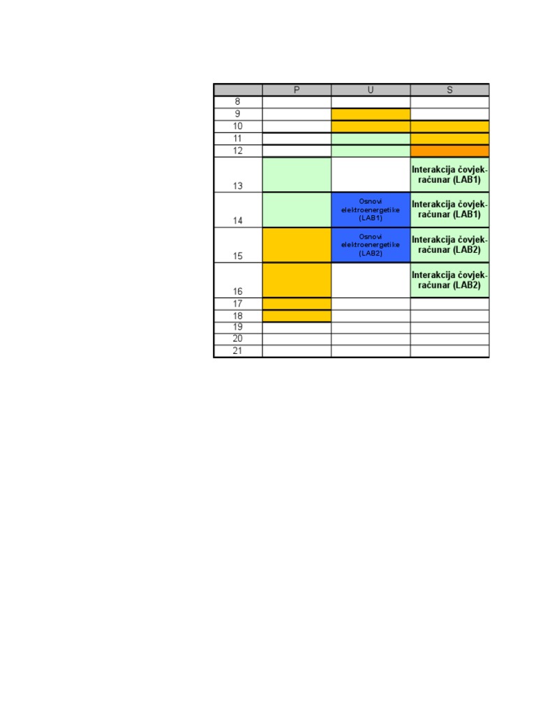 Raspored Zimski2014 2015 | PDF | Computers