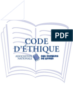 Code D'Ethique