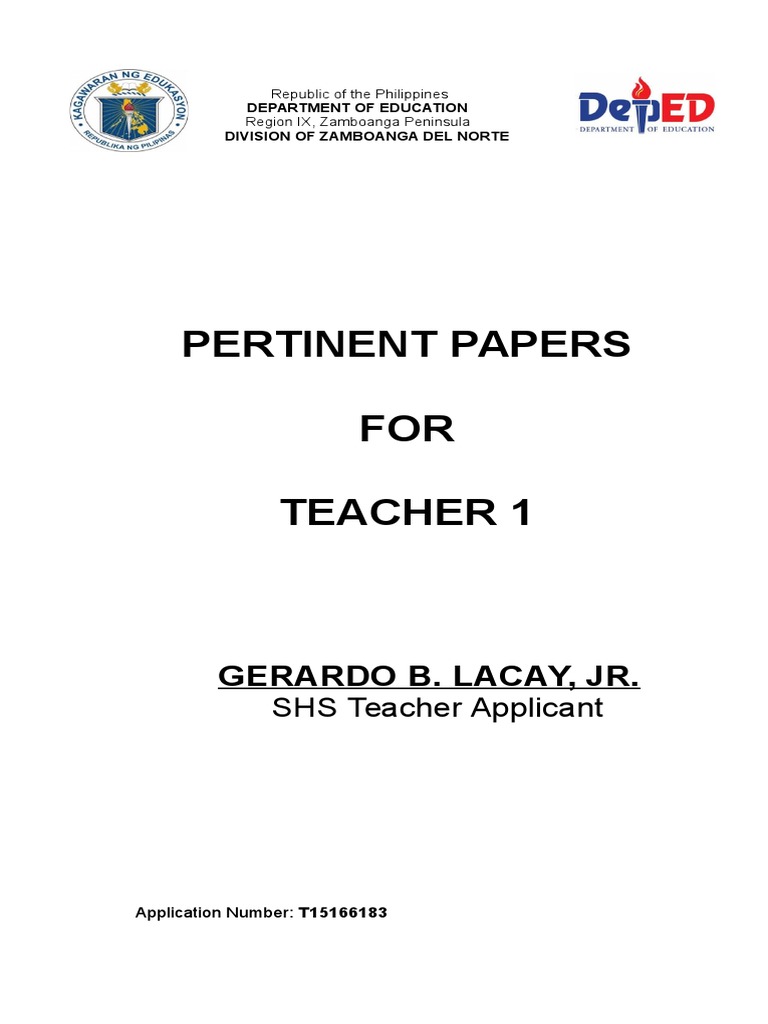 Pertinent Documents Sample Pdf