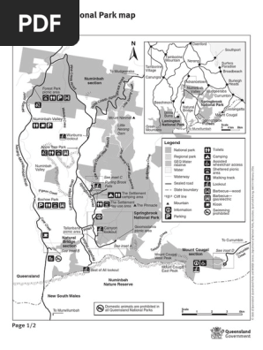 springbrook national park map Springbrook Map Insets Outdoor Recreation Leisure springbrook national park map