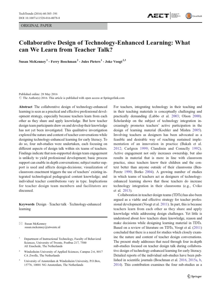 1 Collaborative Design of Technology Turin | PDF | Expert | Educational ...