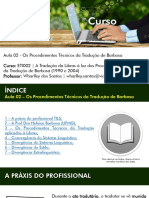 Aula 02 - Os Procedimentos Técnicos Da Tradução de Barbosa