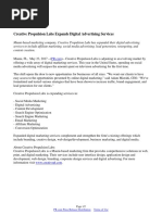 Creative Propulsion Labs Expands Digital Advertising Services
