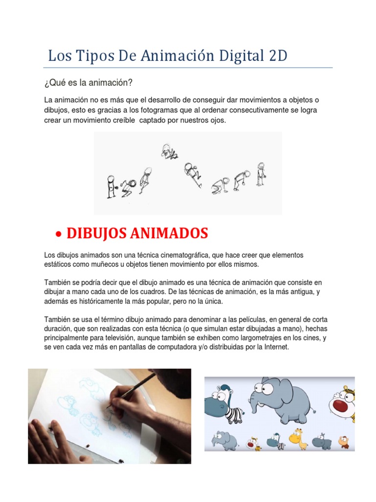 Los Tipos de Animación Digital 2D | PDF | Animación por computadora ...