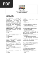 Ficha de Avaliação Capoeira