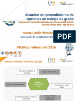 Presentación Procedimiento Opciones de Trabajo de Grado Ecacen 2016 1-1