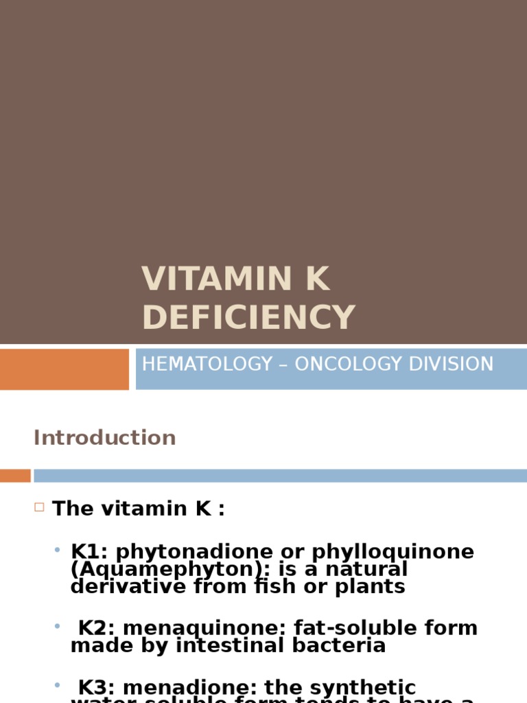 An InDepth Review of Vitamin K Deficiency Causes, Presentations