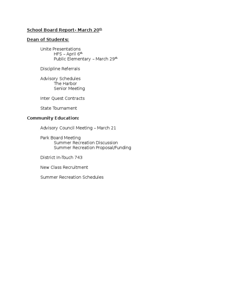 March 2023 School Board Report | PDF