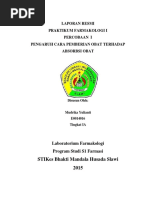 Download Laporan Farmakologi Pengaruh Cara Pemberian Obat Terhadap Absorbsi Obat by isnadewayanti SN349224385 doc pdf