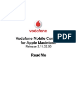 Vodafone Mobile Connect for Mac ReadMe