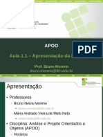 APOO Aula1.1 Apresentacao