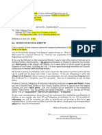 Debt Collector - Sample Response Notice To Dunning Letter (1!5!14)