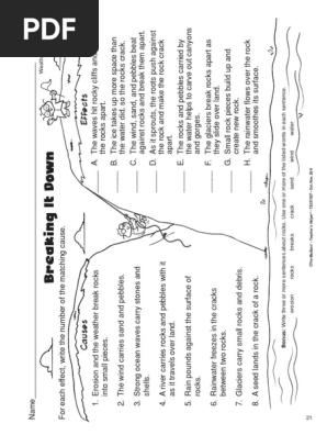 Weathering And Erosion Worksheet Teachers Pay Teachers