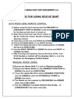 Instructions For Using Rescue Boat Davit