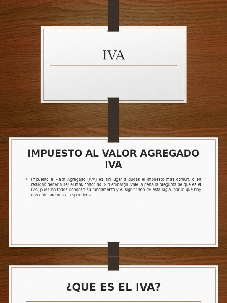 Exposicion IVA | PDF | Impuesto al valor agregado | Impuestos