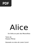 Alice de Volta Ao País Das Maravihas
