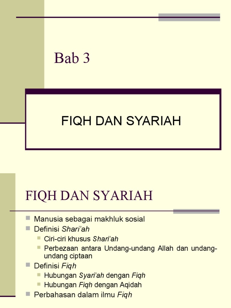 Bab 3 Fiqh Syariah Pdf