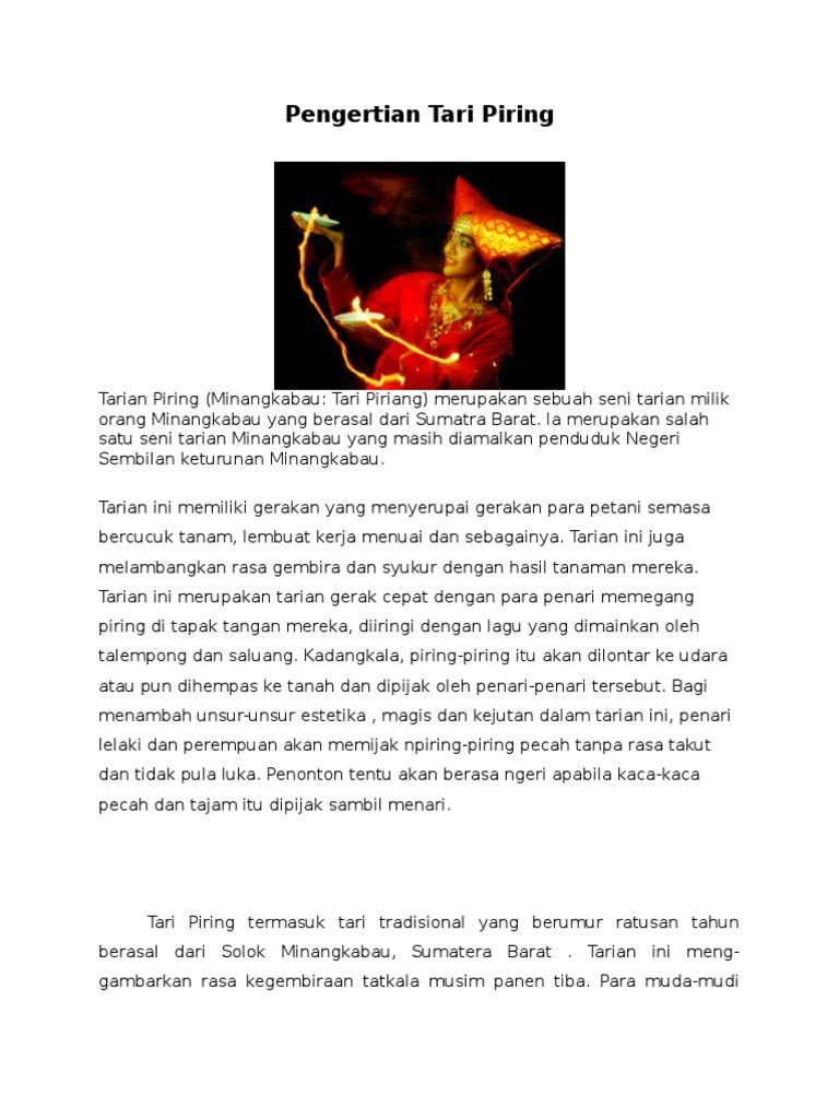 Sejarah Tari Piring Pdf