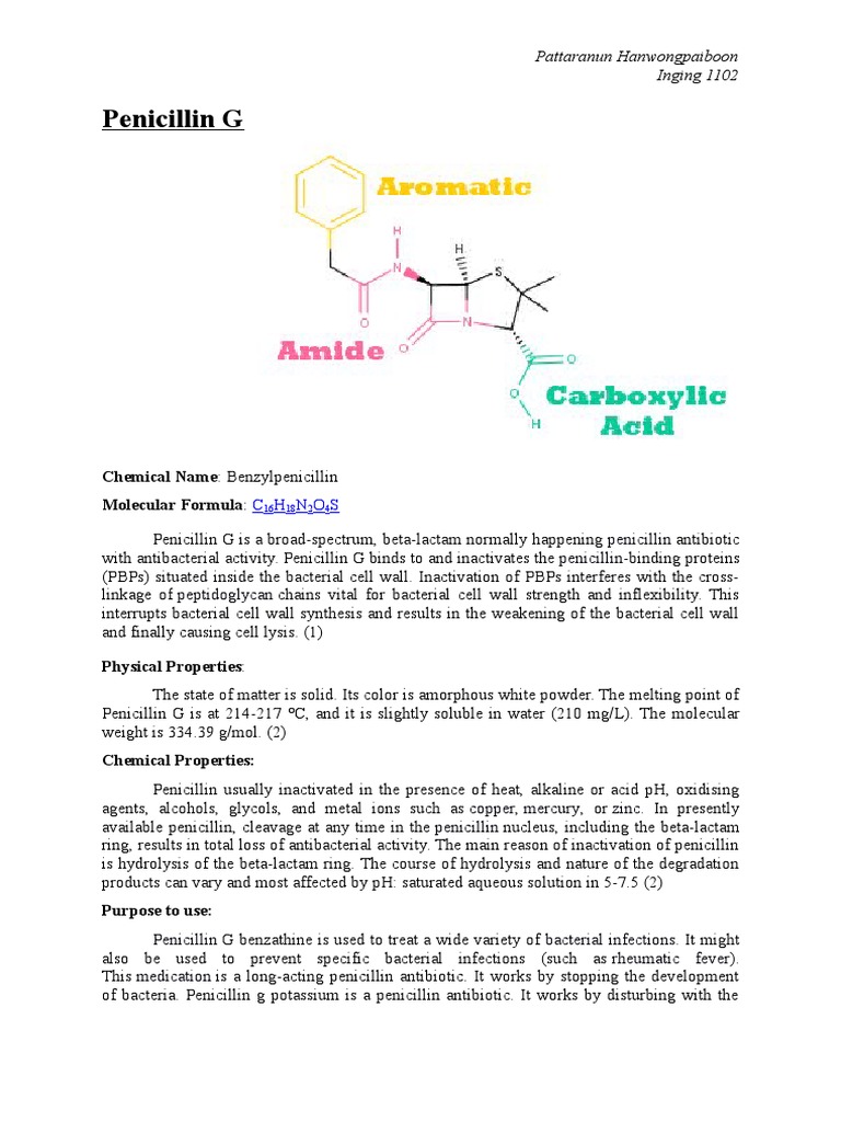 Penicillin G | PDF | Penicillin | Antibiotics
