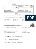 Colegio Santo Tomás: Fill in - Do, Does, Don't, Doesn't (1 Point Each One) - / 8