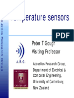 Temperature Sensors: Peter T Gough Visiting Professor