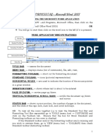 Word Processing - Microsoft Word 2003 Features