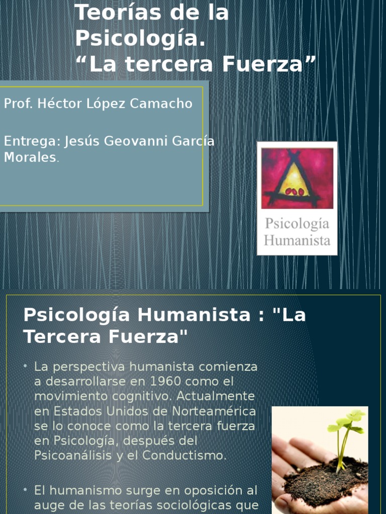 Teorías de La Psicología La Tercera Fuerza Psicologia