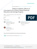 Effects of School-Based Financial Education and Savings Program on Children's Financial Capability
