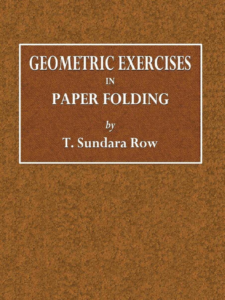 Geometric Exercises In Paper Folding Triangle Circle - 