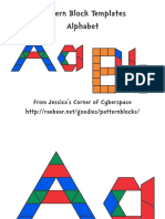 Pattern Block Templates Alphabet: From Jessica's Corner of Cyberspace