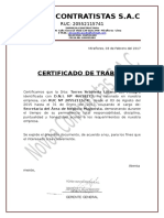 Certificado de Trabajo