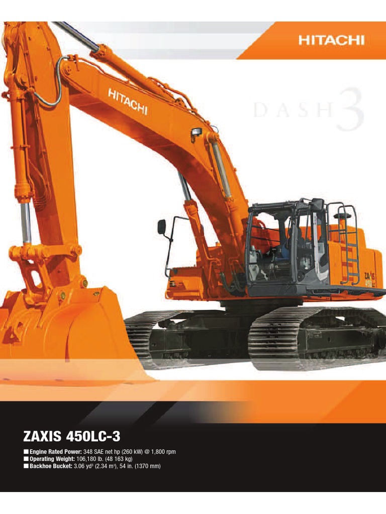 ZX450LC 3 Specs | PDF | Elevator | Horsepower