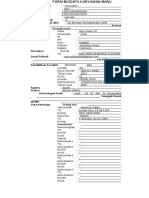 Form Biodata Diri Karyawan. Revisi