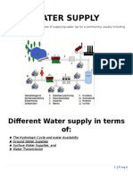 Different Water Supply in Terms of