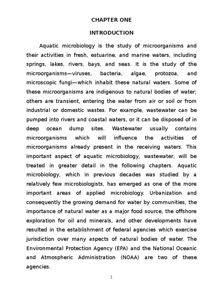 Aquatic Microbiology Pdf Plankton Microorganism