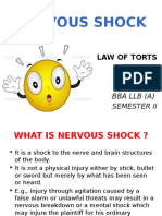 Nervous Shock: Law of Torts