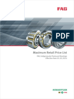 Maximum Retail Price List: FAG Indigenously Produced Bearings Effective From 01.03.2014