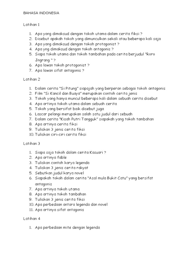 Soal Latihan Tema 8 Kelas 4 Sd