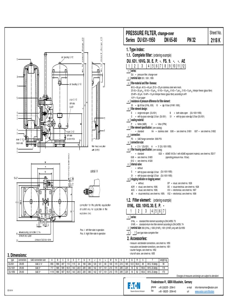 062 Data Sheet Oil Filter Filtration Mechanical Engineering