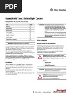 Guardshield Type 2 Safety Light Curtain: Installation Instructions