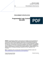 Programmable Logic Controllers Micro820: Procurement Specification