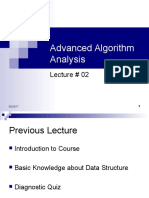 Advanced Algorithm Analysis: Lecture # 02
